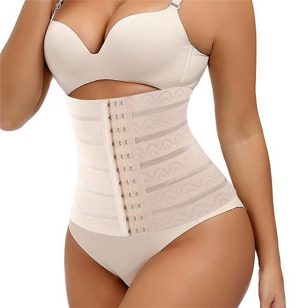 Waist Trainer synnytyksen jälkeinen vartalonmuotoilu litteä vatsakorsetti laihdutusvyö naisille S muotoileva tuppi, vatsaa säätelevä muotoiluvaatteet White2-strip M