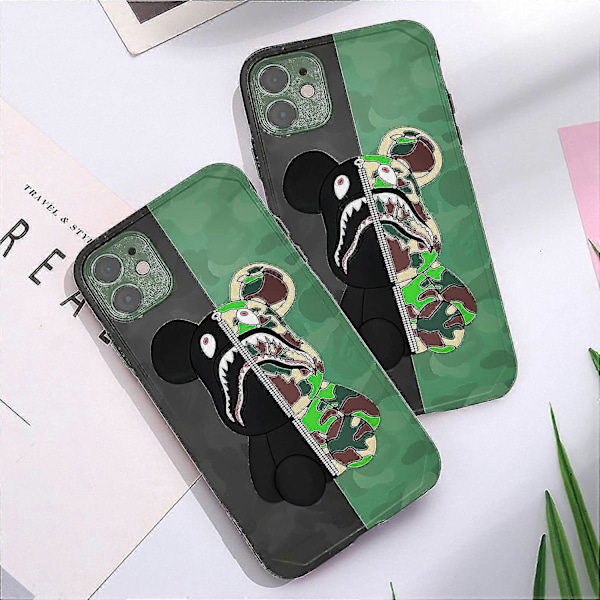Iphone 11 Skal Camo Björn Design För Pojkar Flickor, Cool Armégrön 3d Tecknad Mönster Mode Stötsäker Anti-repa Silikon Fullständigt Skydd Skal F