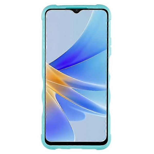Kompatibelt Skal för Oppo A17 4G Anti-drop, PC + TPU Skyddsskal med Ringstativ LightGreen