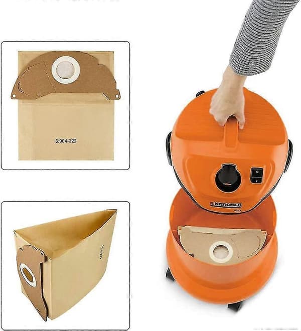 10-pack dammsugarpåsar för Kärcher 6.904-322.0