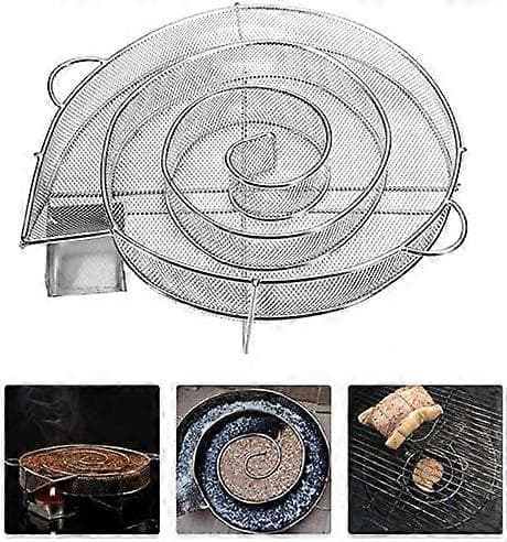 Snegleformet Rund Kold Røg BBQ Grill Rustfrit Stål Røgovn