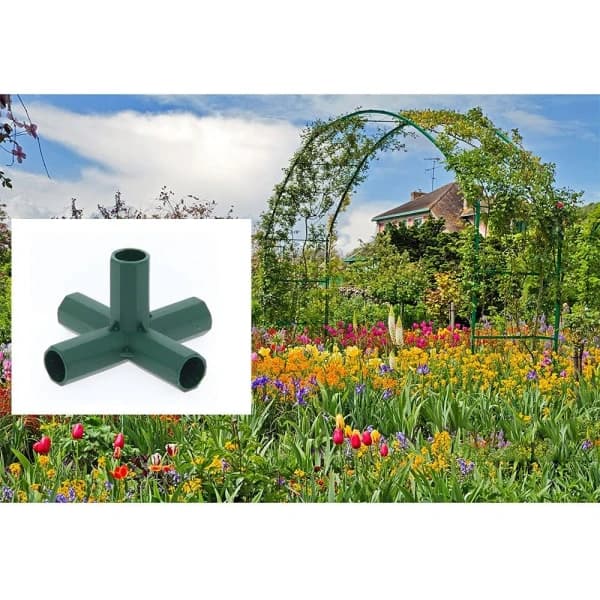 5 x 16mm växthusramskopplingar, 5-vägs PVC-hörnkopplingar