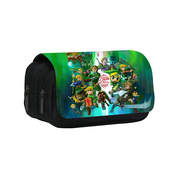 The Legend of Zelda Stationary Pen förvaringsväska Pen pennväska Multi förvaringsväska med stor kapacitet Enkelt rutigt case style 11