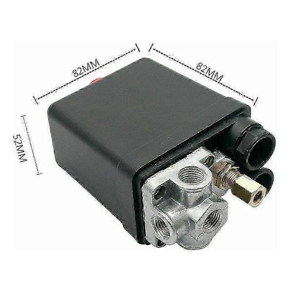 Tryckströmbrytare g1/4, 240V vertikal trefas fyrhåls tryckströmbrytare kontrollventil för luftkompressor, tryckströmbrytare kompressor tryckregulator