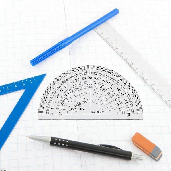 10 st Klar Plast Gradmätare Matematik Gradmätare 180 Grader Gradmätare För Vinkelmätning Student Skola Kontorsmaterial