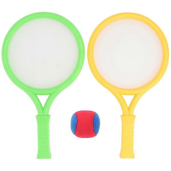 1 par tennissett for barn plast tennisracket med ball utendørs leketøy for barn