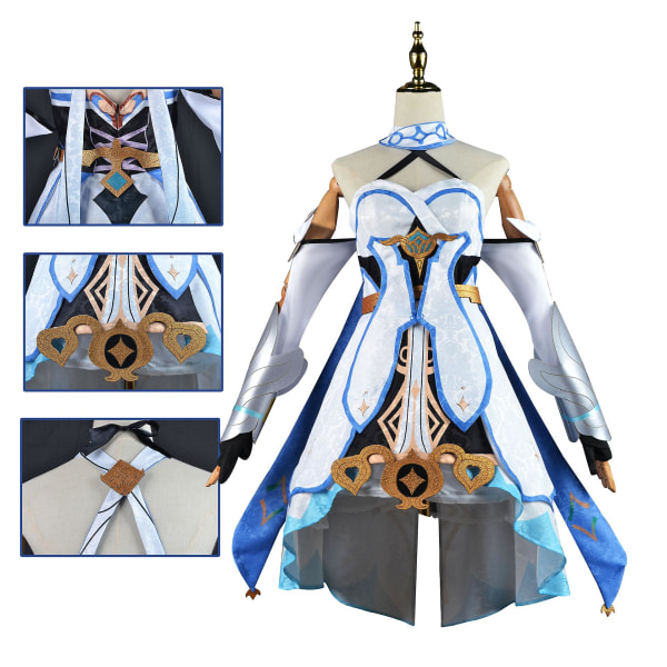 Game Genshin Impact Lumine Cosplay Kostym Outfit Anime Cosplay Halloween Kostymer Dam Venti Costume Full Set Uniform S