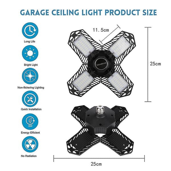 LED Garage Lys Deformerbar Justerbar Garage Lampe High Bay Lys Til Værksted Q