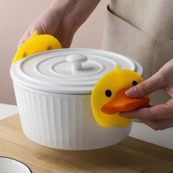 2 paria Mini Söpö Ankka Kuvio Lämmönkestävät Käsineet Ruoanlaittoon, Leivontaan ja Patapidikkeeksi, Lämmönkestävät Käsineet