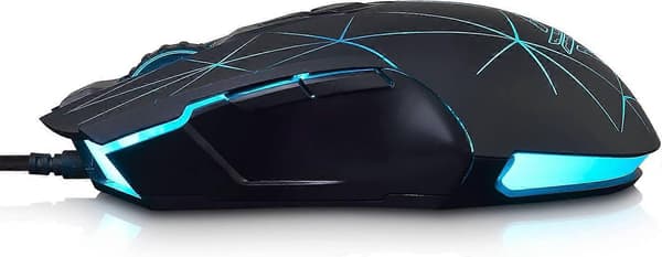 Annan Hemautomationstillbehör AJ52 Watcher RGB Gamingmus, Programmerbara 7 Knappar, Ergonomisk LED-bakgrundsbelyst USB-spelmus Laptop PC, för Windows Mac