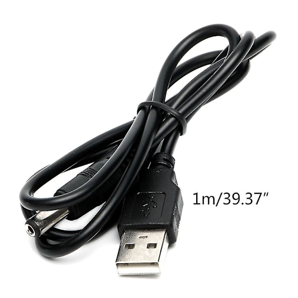 USB 2.0 Han A til DC 5.5mm X 2.1mm Stik til DC Strømkabel Ledning