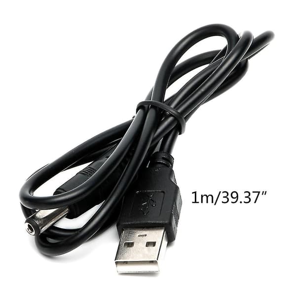 USB 2.0 Hann A Til DC 5.5mm X 2.1mm Plugg For DC Strømledning Sokkel Kabel