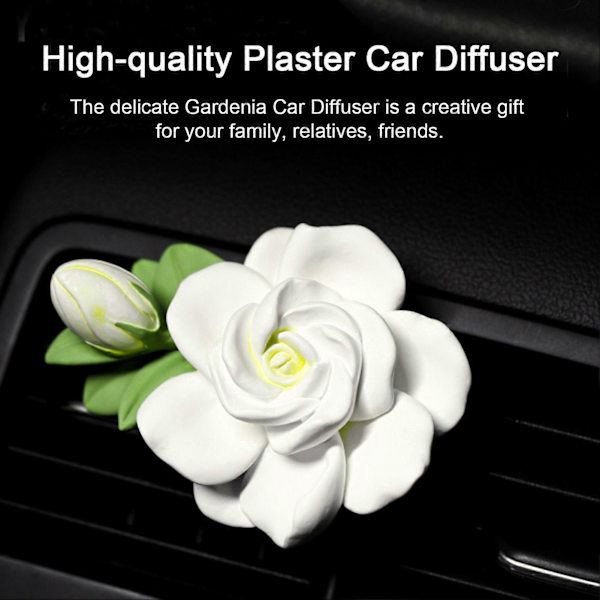 Bilduftfrisker Auto Diffuser Gardenia Aromaterapi Eterisk Olje for Avslappende og Forfriskende Kjøretur