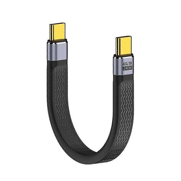 Kort USB-C til USB-C Kabel - Hurtig Opladning, 8K Video & 40 Gbps Dataoverførsel