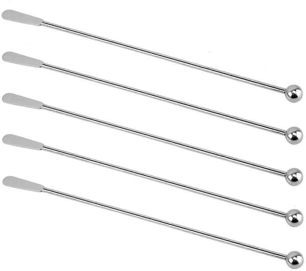 rustfrit stål drikkevarerørepinde (5 stk. rørepinde)
