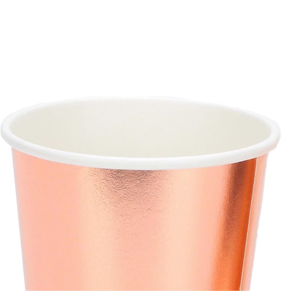 20 stk. Papirkrus Drikke Komposterbare Krus Genanvendelige Juice Krus til Fest Kaffe Te Rose Guld