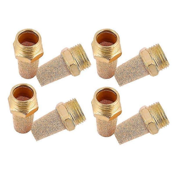 4 stk pneumatisk lyddemper g1/2 utvendig gjenge pneumatisk lyddemper messing eksoslyddemper