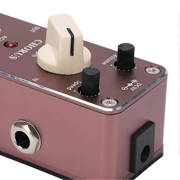 Chorus Effekt Metall Gitarr Monoblock Effektor Pedal med LED-Indikator Ljudtillbehör