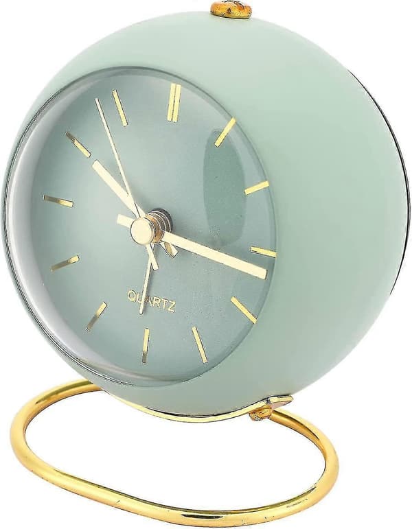 2023 - Analog Väckarklocka Med Ljus, Tyst Vintage Sängklocka För Tunga Sovare Retro Resa