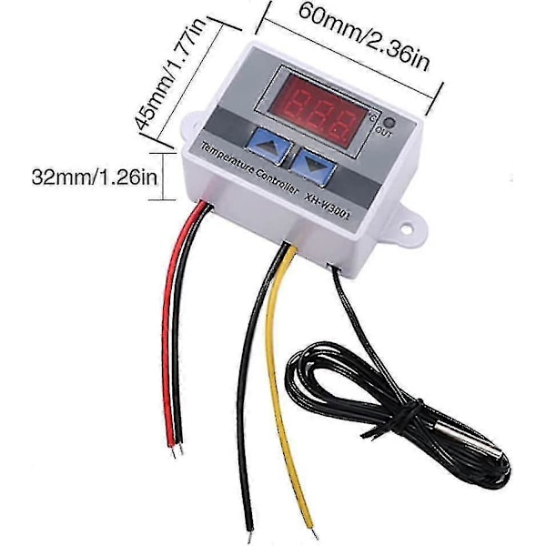 LED Digital Temperaturstyringsmodul Programmerbar Køletermostat (12V 10A 120W)