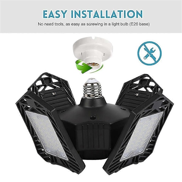LED Garage Lys Deformerbar Justerbar Garage Lampe High Bay Lys Til Værksted Q