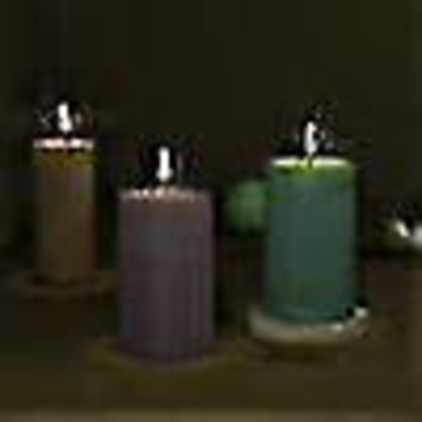 3 stk. 3D Cylindriske Silikonforme Lysform Lysform Lysform