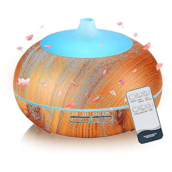 Aroma Diffuser, 500ml Stille Duftolje Diffuser, Luftfukter Med Led Lys, Yoga UK SXQ