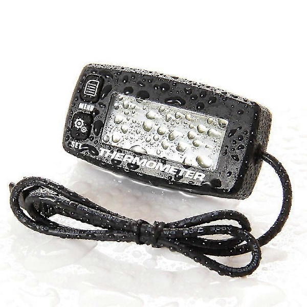 Digital LCD Motor Temperaturmåler Over-temperatur Alarm Med Sensor Rl-ts002 Til Motorcykel Dirtbike Atv Y