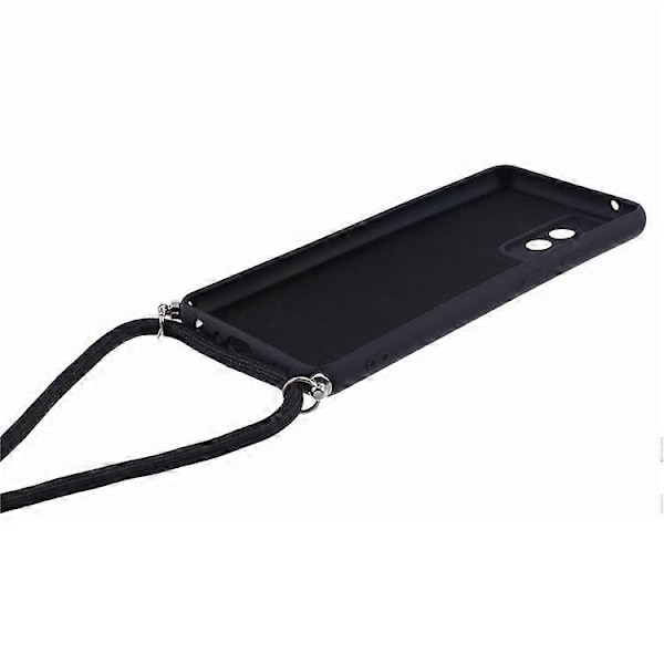 Kompatibelt Skal för Samsung Galaxy A52 4G / 5G / A52s 5G, Exakta Utskärningar, TPU-skydd med Långt Snöre Black