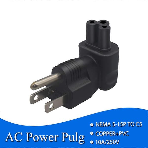 NEMA 5-15P til C5 Strømadapter AC Strømplugg - Kobling 10A 250V Erstatning