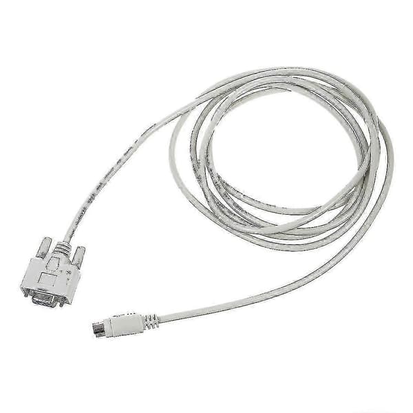 Db9p Til 8p Mini Din Rs232 Nedlastingskabel Hvit 2,5 m For Plc Dvp-eh