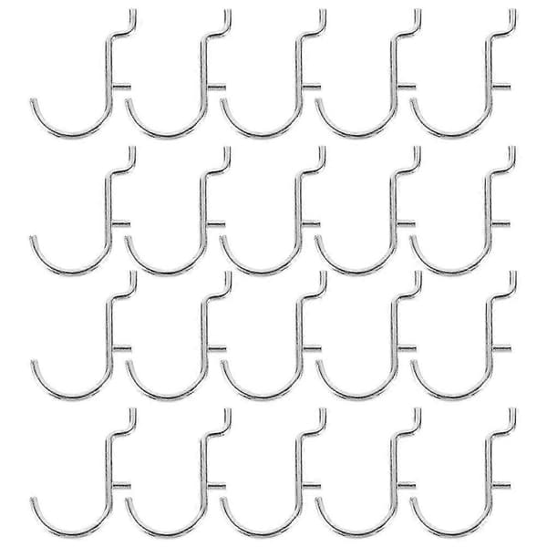 20 stk. Pegboard-kroker Rustfritt stål Krok Peg Board Smykker Nøkler Display Kroker