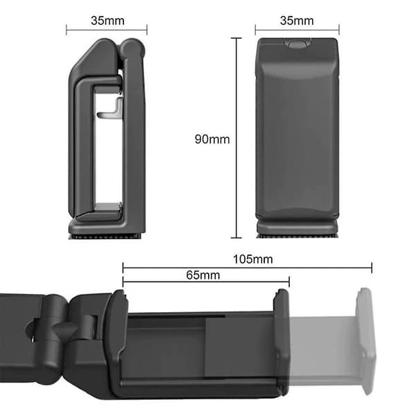 Universal Fly Telefonholder til Fly Foldbar Bærbar Telefonholder til Flyvning Black