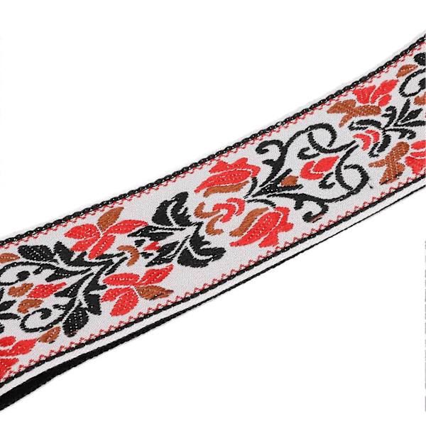 Gitarrband Förtjockat och Breddat Multifunktionellt Unikt Jacquardbroderi Gitarrband Vit