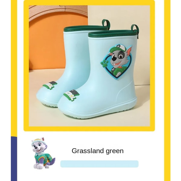 Paw Patrol Chase Skye Anime Sarjakuva söpöt lasten sadekengät tytölle pojalle vedenpitävät EVA-kumi liukumattomat toddler lasten sadesaappaat Rocky 14cm