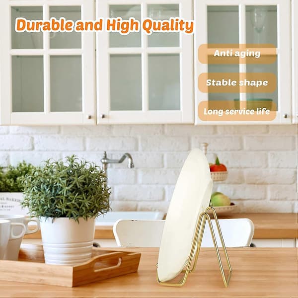 2-pack tallriksställ för display, järnställ, tallrikshållare, displayställ, metallramshållare