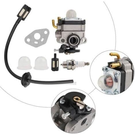 Forgasser erstatningssett for 1E34F 25CC H129-1C1 gresstrimmer med pakning, drivstoffledning, primer A.