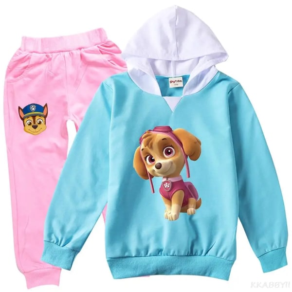 PAW PATROL Barnkläder Tecknade Flickkläder Set Vår Höst Kläder Kostym Toppar och byxor Baby Girl Höst Outfits style 19 110