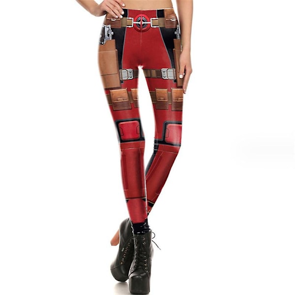 3D Print Halloween Tanktop Leggingsit, Naisten Sexy Vest Girls Fashion Tanktops, Active Wear kuntosalipuku PANTS COLOR 4 M