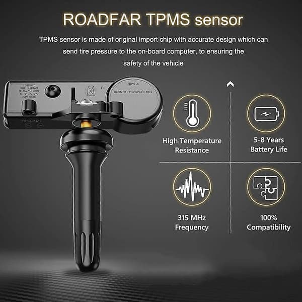 Dekktrykkovervåkingssystem Sensor TPMS for GMC 13586335 25920615 4 stk