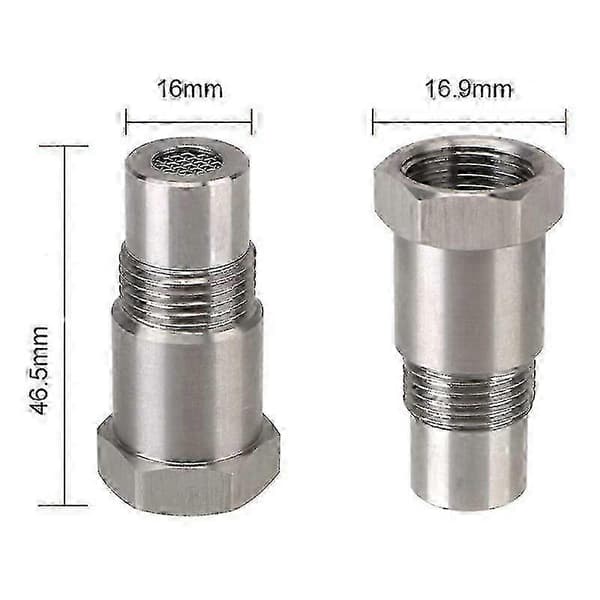 2 stk Bil Sjekk Motorlys Eliminator O2 Oksygen Sensor Adapter M18x1.5