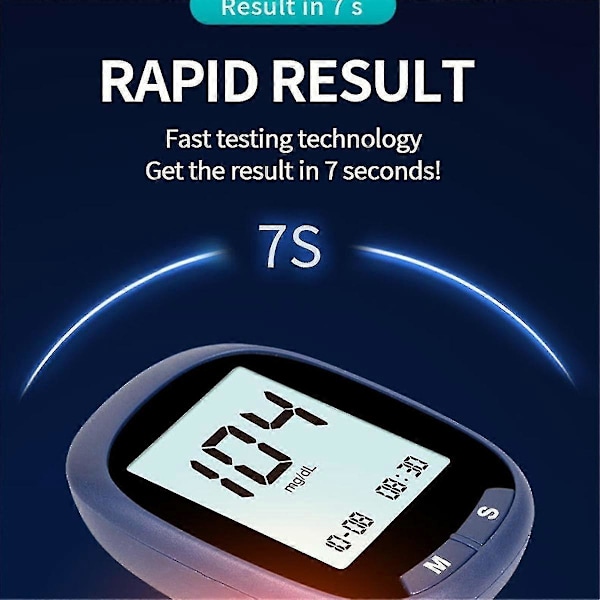 Hæmoglobinmåler Hæmoglobintester Hæmoglobin testsæt Glucometer Mål blodsukker, 50 teststrimler