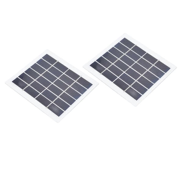 2 stk. Bærbare solpaneler 2W 6V Mini solceller Høj konverteringseffektivitet til husholdningsbelysningssystem