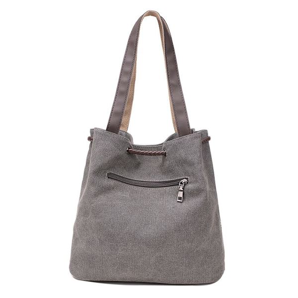 Uusi etniseen tyyliin kangaskassi yksiolkainen naisen laukku print Gray