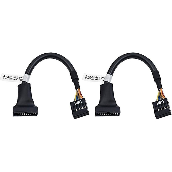 4 kpl Emolevyn sovitinkaapeli, 19-nastainen USB3.0 - 9-nastainen USB2.0 naaras
