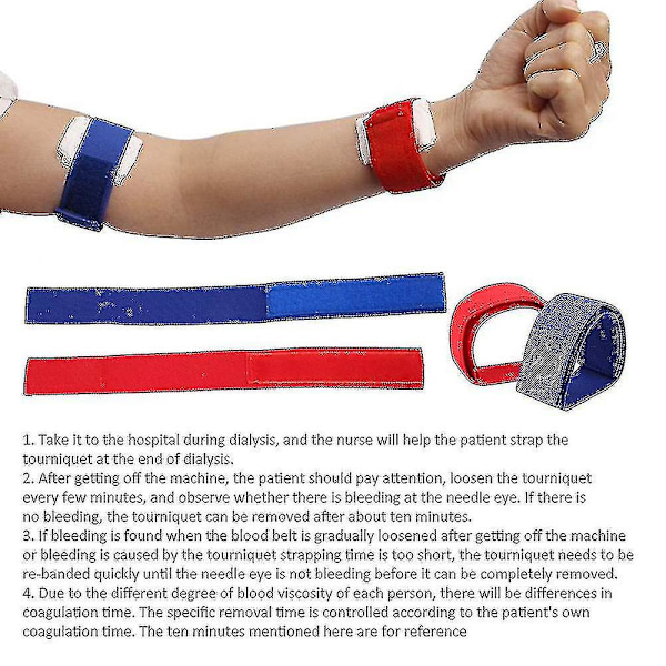 2 st Tourniquet Dialys Hemostatisk Arteriell Blödningsrem Elastiskt Förband