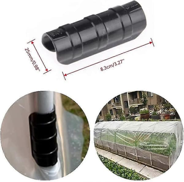 Set med 20 fästklämmor för växthus 25 mm