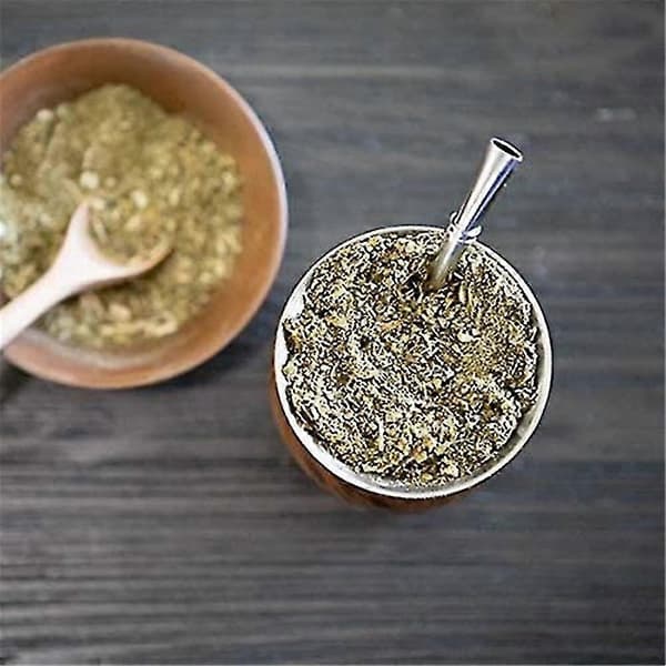 Yerba Mate Set Inkluderar Dubbelväggig 18/8 Rostfritt Stål Mate Te