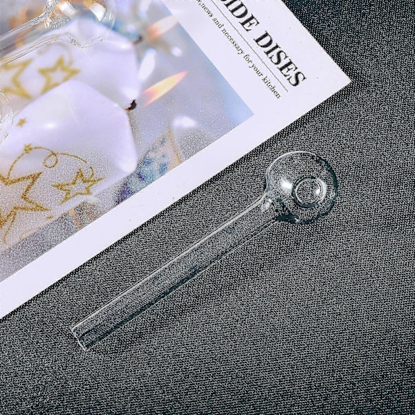 10 kpl Pyrex-lasisia juomapillejä, pyöreä pää, uudelleenkäytettävä, ympäristöystävällinen