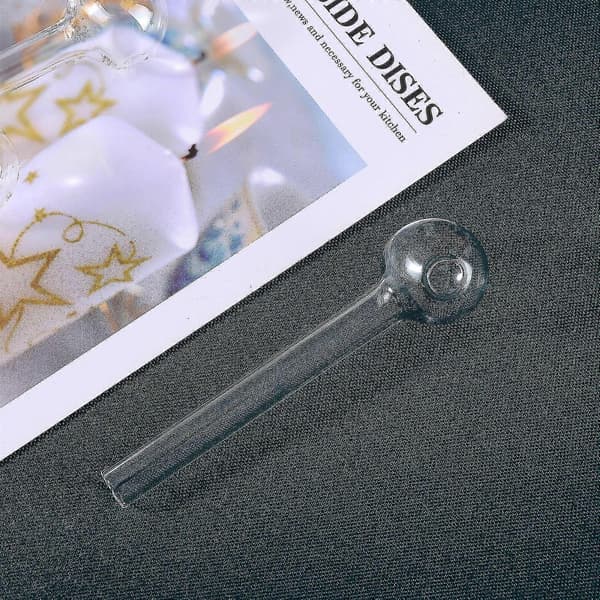 10 st Glas Pyrex Dricksstrån Paket Rund Huvuddesign Återanvändbara Miljövänliga